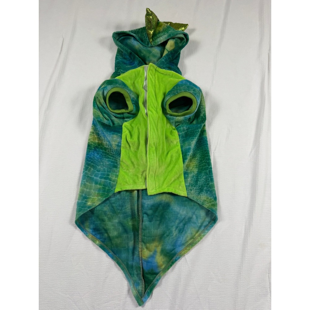 Woof Pet Dinosaur Costume Green Blue Scales Metallic Spikes XL Halloween